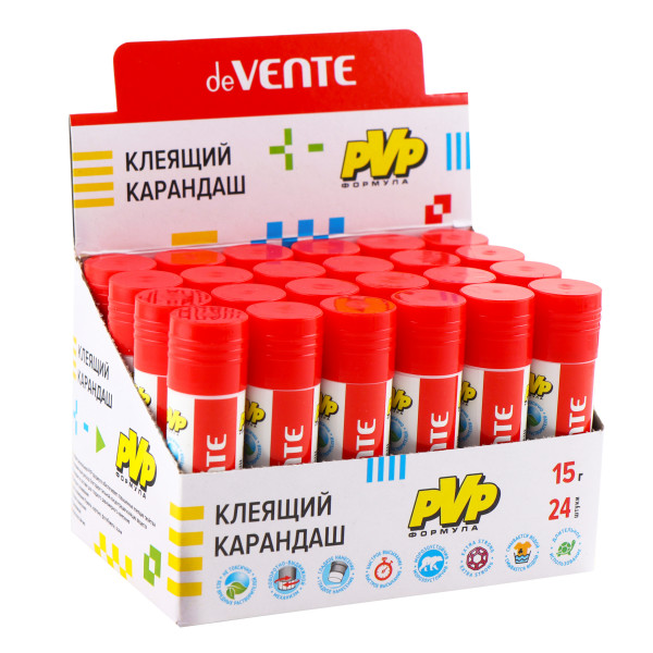 Клей-карандаш 15г  DeVente PVP основа