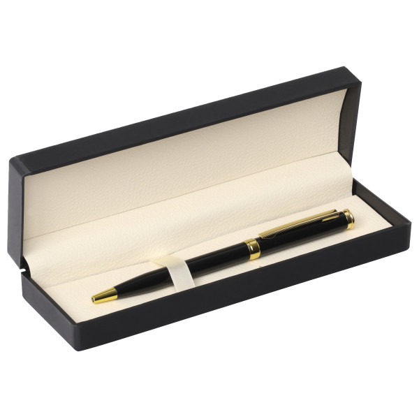 Ручка подарочная, шар. синяя FIORENZO, черн. корп. поворотный механизм