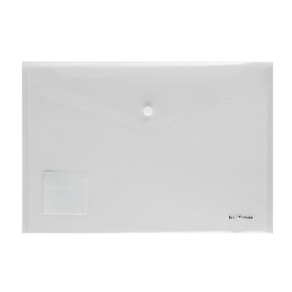 Папка конверт с кнопкой  А4 "ErichKrause Fizzy Clear" прозрачная  1/12 арт. ЕК-50172