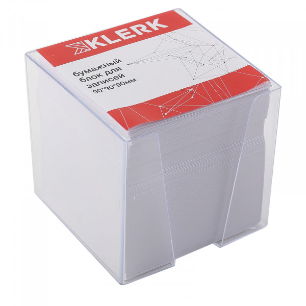 Блок для записей 9*9*9 куб офсет 80г/м2 92% пластиковая подставка KLERK 206883