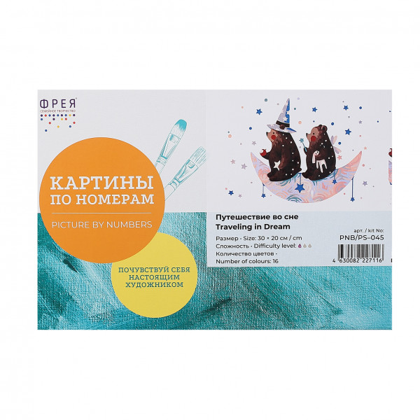 Набор для раскрашивания по номерам 30*20 "Путешествие во сне"
