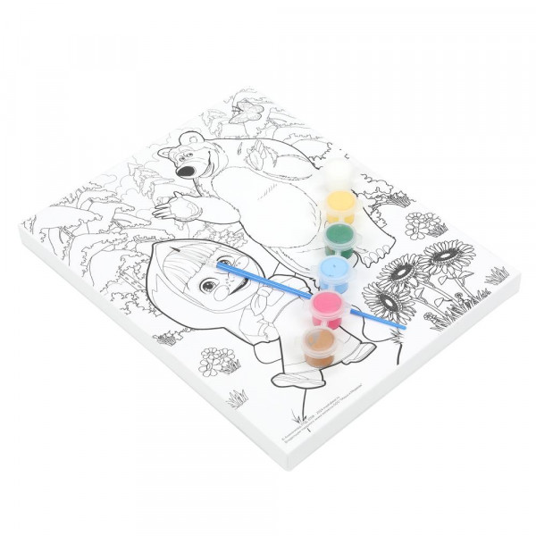 Холст для росписи 20*25 Маша и Медведь