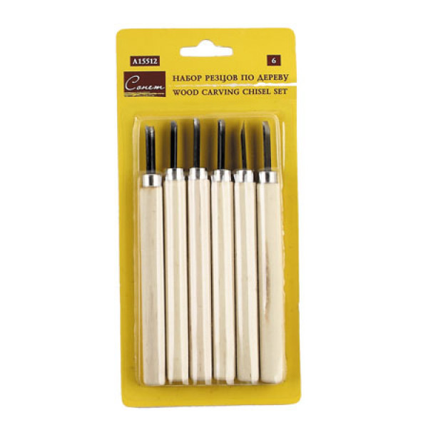 Набор резцов по дереву в блист. 6шт