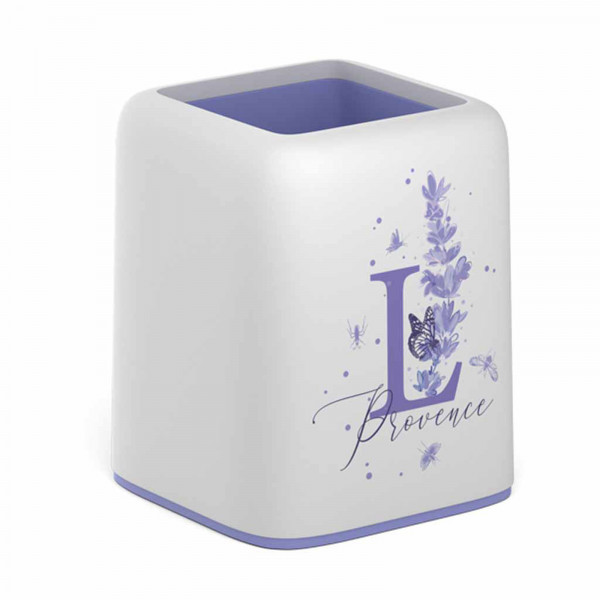 Подставка для канц. принадлежностей "ErichKrause Forte Lavender" белая с фиолетовой вставкой арт. ЕК-58025