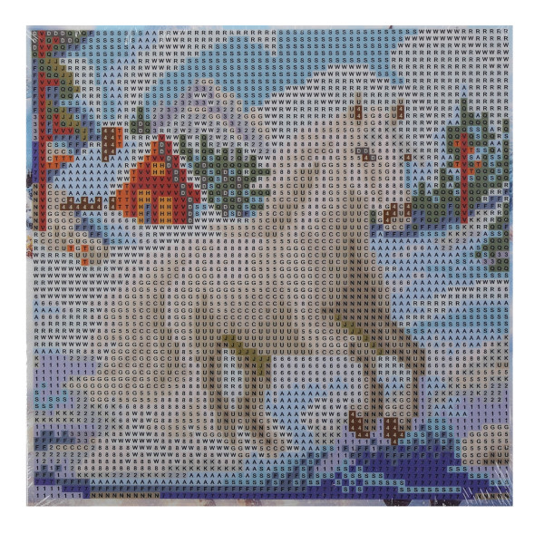 Алмазная мозаика 20*20 с подрамником Рыжий кот НД-0453 Белый жеребец (полн заполн)