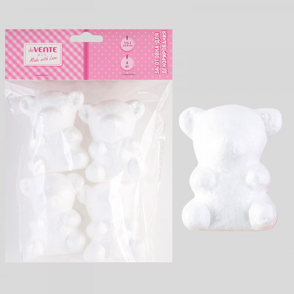 Заготовка для декорирования "deVENTE. Межвежата" 70x53x48 мм, 4 шт