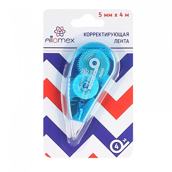 Корректирующая лента "Attomex" 5мм*4 синий