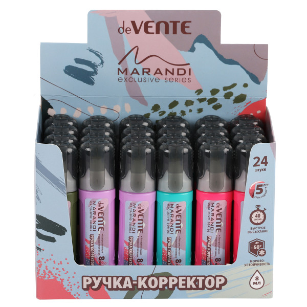 Ручка-корректор "deVENTE. Marandi" 08 мл, быстросох.,  ассорти