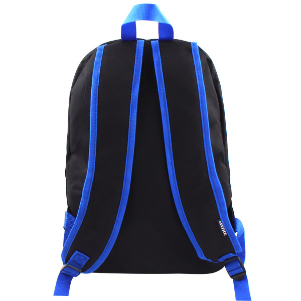 Рюкзак "deVENTE. Black" подростковый 40x29x17 см 1 отд на молнии, черный с синим