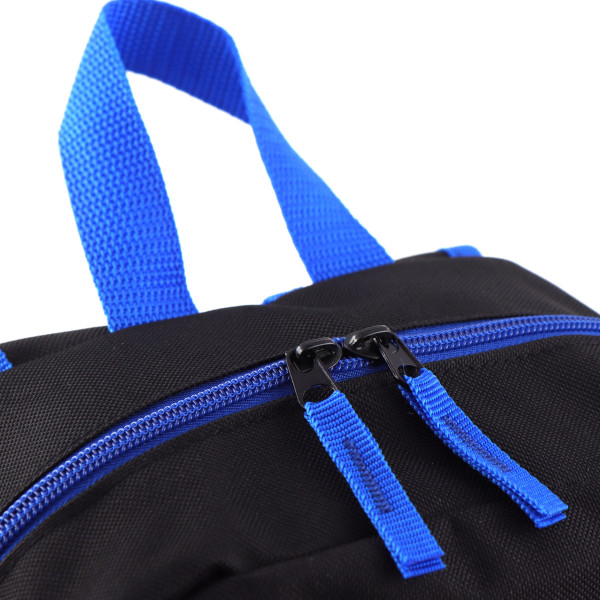 Рюкзак "deVENTE. Black" подростковый 40x29x17 см 1 отд на молнии, черный с синим