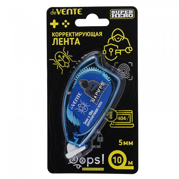 Корректируюшая лента deVENTE 5мм*10 SuperHero полупроз. голубой