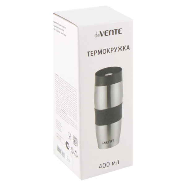 Термокружка "deVENTE. Coffee Mug" 370 мл, 8-12 ч, нержавеющая сталь, цвет стальной