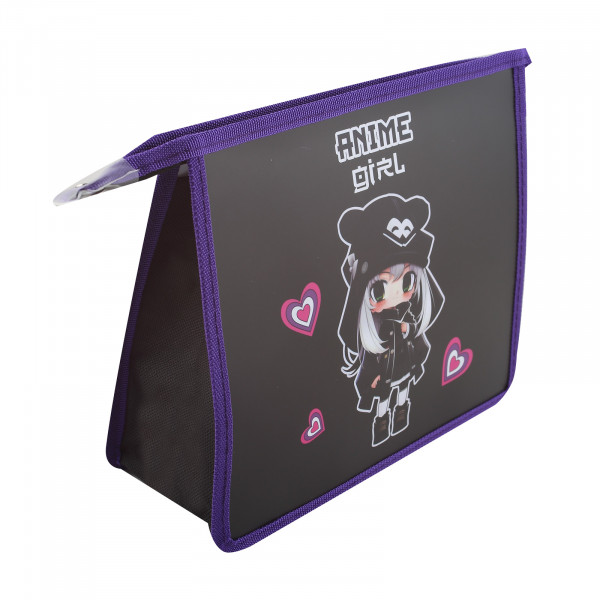 Папка для тетрадей de Vente Anime Girl A5 на молнии сверху.непрозрачная с рисунком