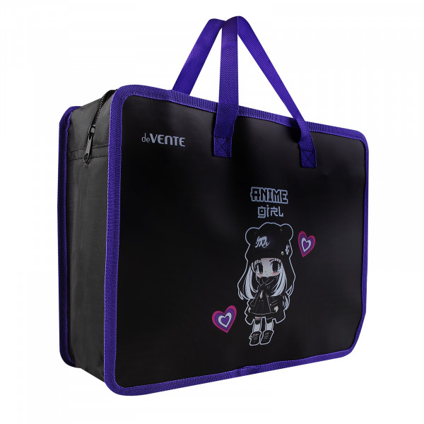 Папка для тетрадей.ИЗО и технологии" de Vente.Anime Girl  A4, 33.5x26 см, на молнии