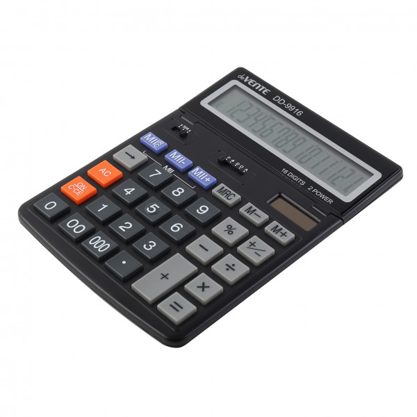 Калькулятор настольный 16-разр."deVENTE" DD-9916 154х203х25 мм, черный