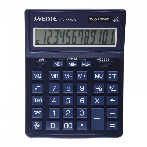 Калькулятор настольный 12-разр."deVENTE" DD-4442В  155х204х31 мм, синий