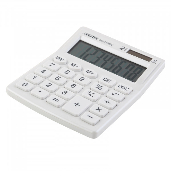 Калькулятор настольный 8-разр."deVENTE" DD-3308W  105х127х21 мм молочный