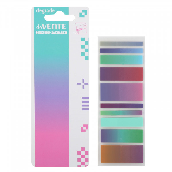 Набор самоклеящихся этикеток-закладок "deVENTE. Degrade" 54.20мм, 54*15мм, 54*10мм, 54*5мм 10*20 лис