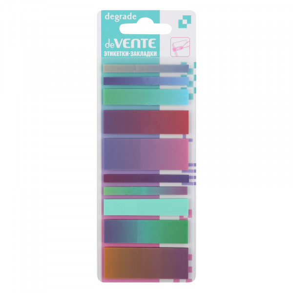 Набор самоклеящихся этикеток-закладок "deVENTE. Degrade" 54.20мм, 54*15мм, 54*10мм, 54*5мм 10*20 лис