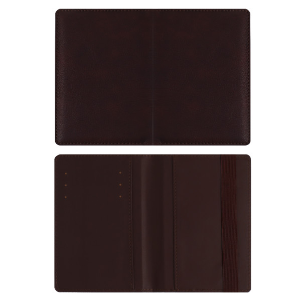 Обложка для паспорта "deVENTE. Detent" 10x14 см, искусст. кожа коричневая