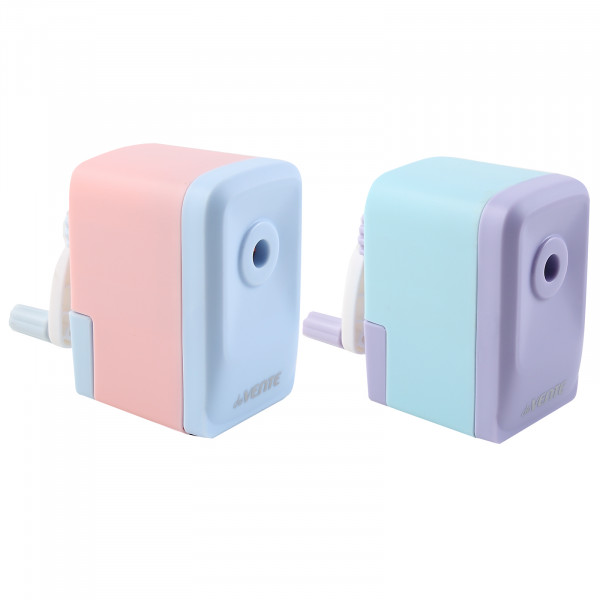 Точилка мех. "deVENTE" 1 отверстие, с контейнером, ассорти