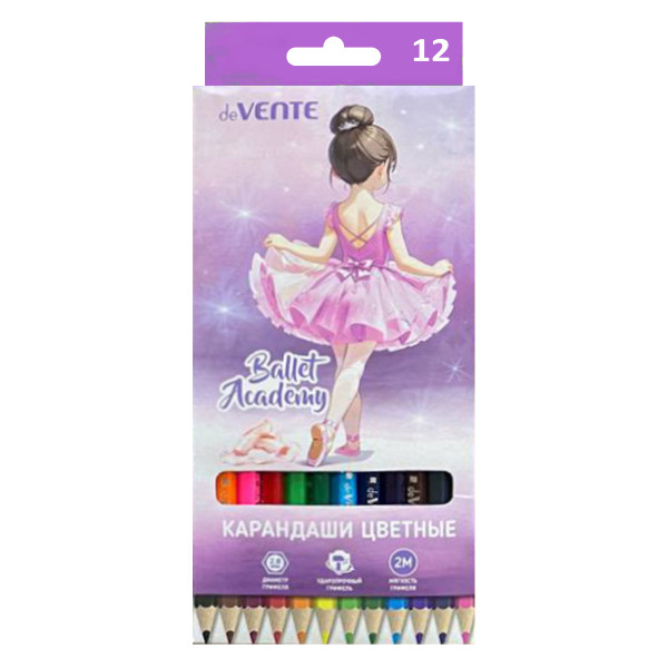 Карандаши 12 цв. "deVENTE. Ballet Academy"  шестигранные