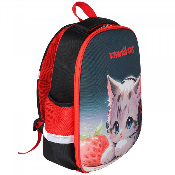 Рюкзак "Attomex. Optima. Kawaii Cat" школьный жесткий 37x28x18 (17 л) 700 г, 1 отд. на молнии