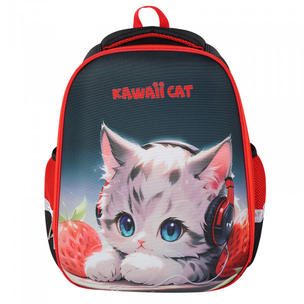 Рюкзак "Attomex. Optima. Kawaii Cat" школьный жесткий 37x28x18 (17 л) 700 г, 1 отд. на молнии