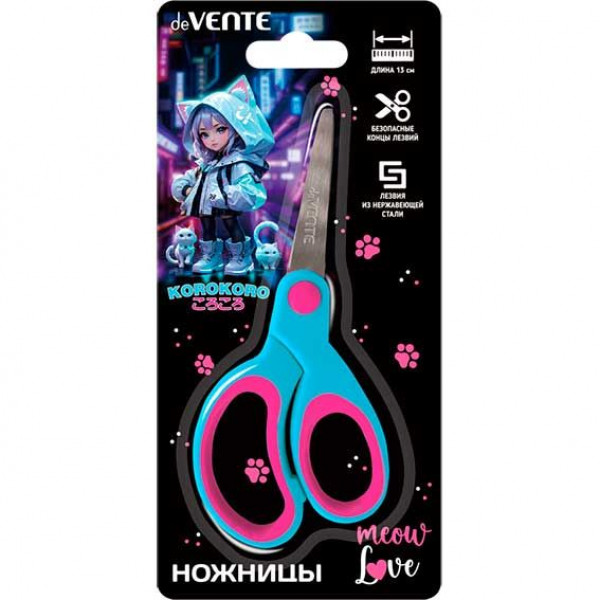 Ножницы детские "deVENTE. Korokoro" 13см, с закруг. лезвиями
