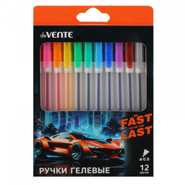 Набор ручек гелевых "deVENTE. Fast or Last" 12цв. 0,5мм