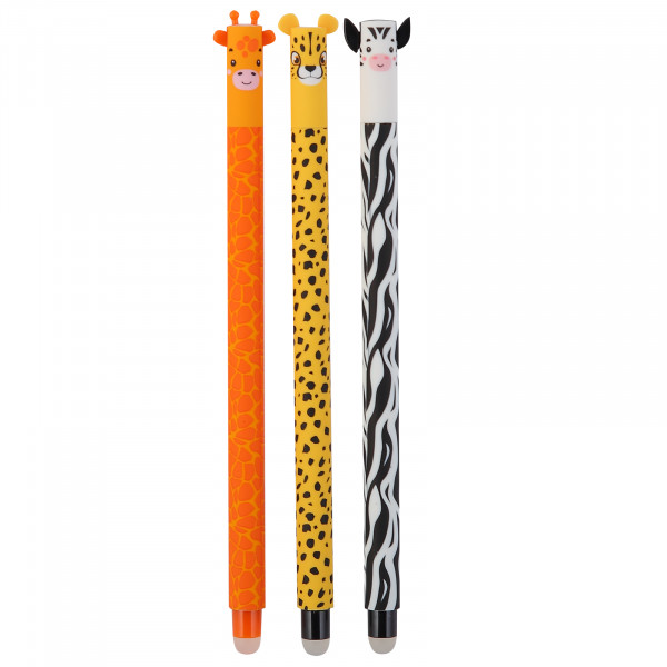 Ручка гелевая стираемая "deVENTE Safari Park", Velvet-Touch d=0,5 мм, 3 цв.