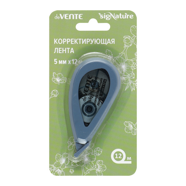 Корректируюшая лента "DeVente sigNATURE" 5мм*12м, полупроз. корпус с цветной рамкой, синий