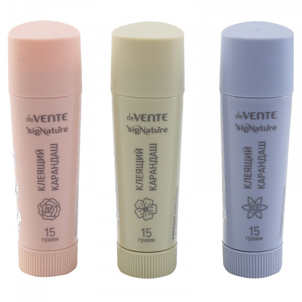Клей-карандаш PVP основа "DeVente.sigNATURE" 15гр. ассорти