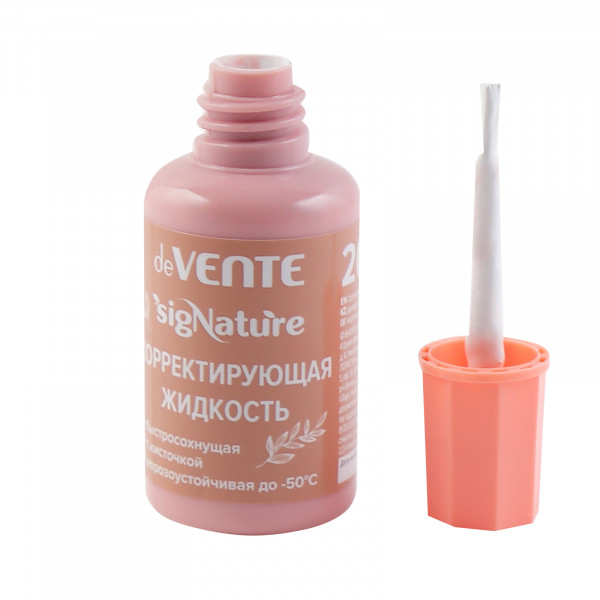 Корректирующая жидкость "deVENTE sigNATURE" 20 мл, быстросох. в бутылочке с кисточкой