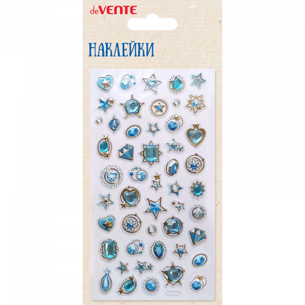 Наклейки "deVENTE.Blue Diamonds" со стразами, объемные 9*17,5см