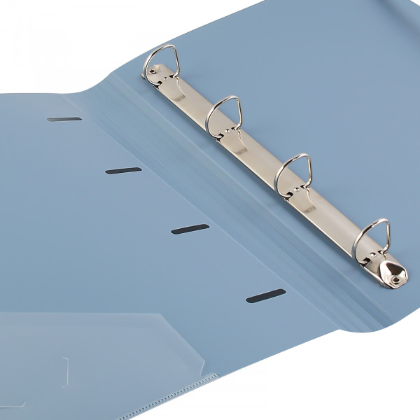 Папка на 4 кольцах А4 "deVENTE.sigNATURE" 650мкм фактура "ткань", синяя