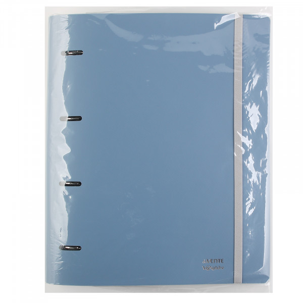 Папка на 4 кольцах А4 "deVENTE.sigNATURE" 650мкм фактура "ткань", синяя