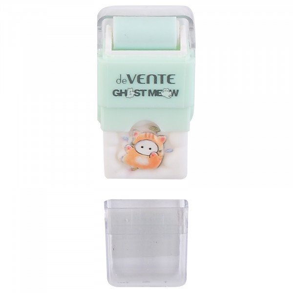 Ластик "deVente. Ghost Meow" 2 цв. с роликом для сбора крошек 60*30мм