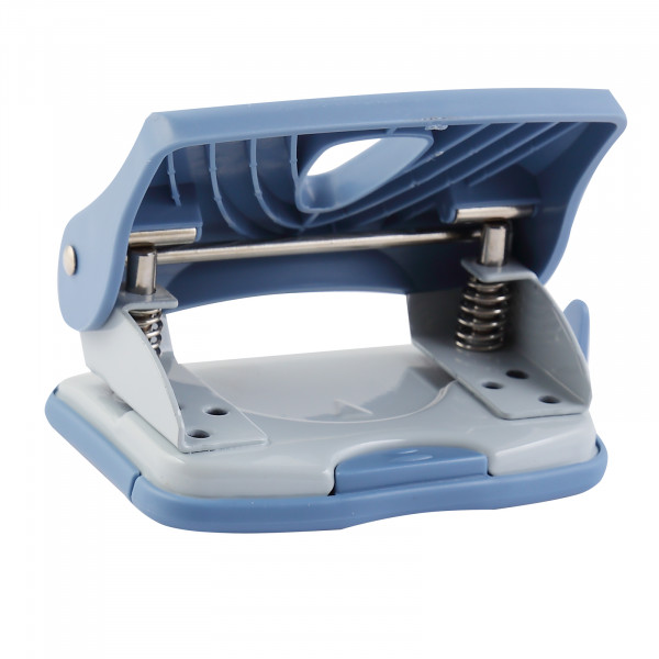 Дырокол "DeVente. sigNATURE" 20л. с линейкой, сумеречный синий