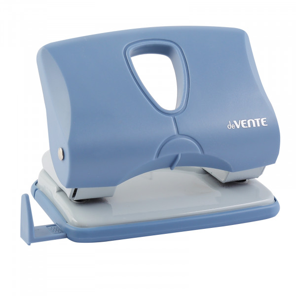 Дырокол "DeVente. sigNATURE" 20л. с линейкой, сумеречный синий