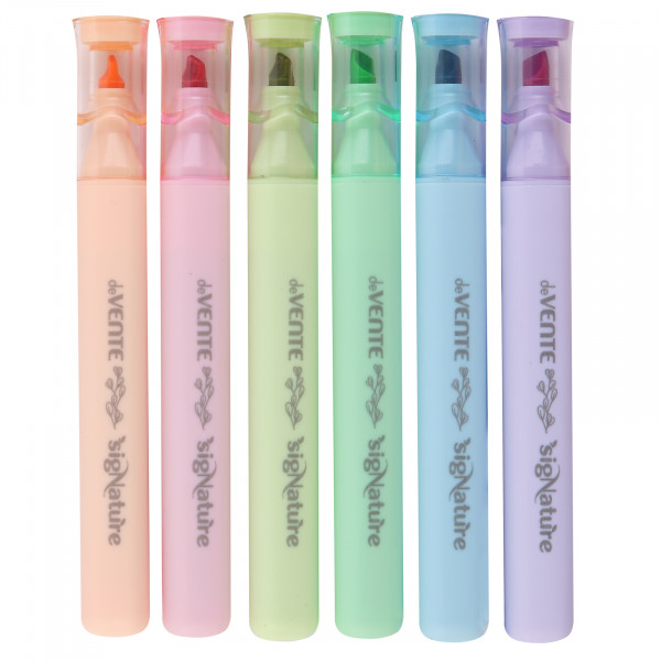 Набор маркеров-выделителей "deVENTE. Triolino. sigNATURE" 6цв, ( гол. сир. роз. перосик. зел. олив.)