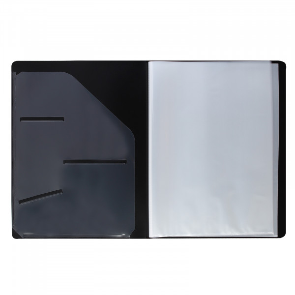 Папка с 20 вкладышами А4 "deVENTE. Esthetics" 700мкм. фактура "soft-touch" вн. карман, лаван-пепел.