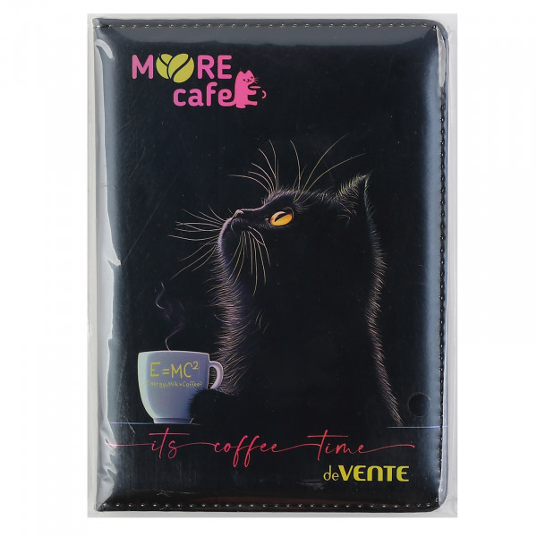 Записная книжка В6 160стр. кл. "deVENTE.MooreCafe" 70 г/м² , тв.обл. из искусст.кожи