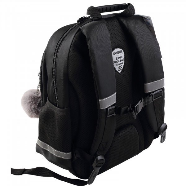 Рюкзак "deVENTE. Lifestyle. Ghost Meow" школьный 37x28x16 (16л) вес500г, полиэстер водоот, 2отд, чер