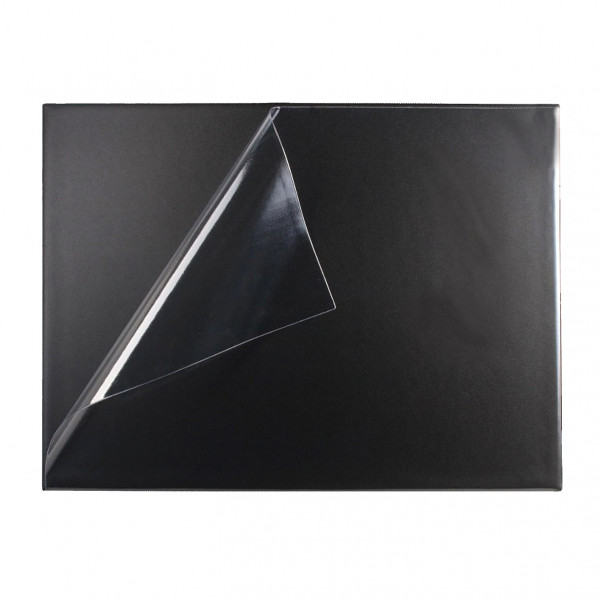 Покрытие настольное черное с прозрачным клапаном 490*650мм