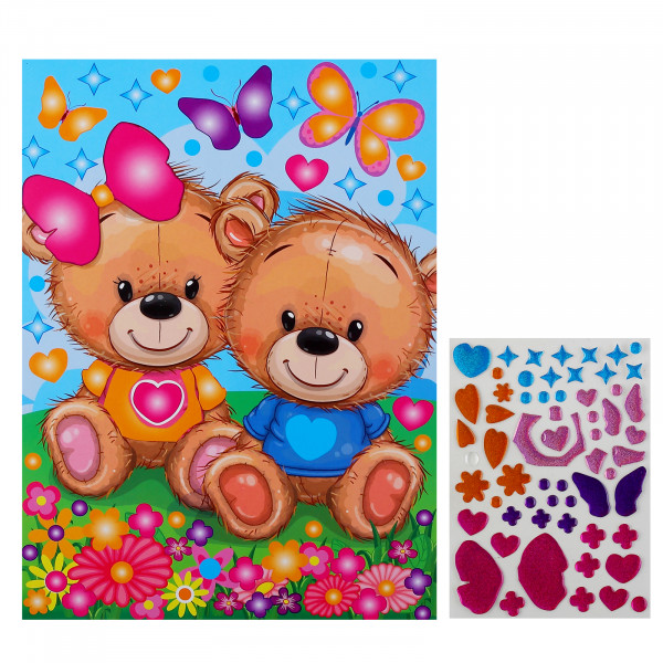 Мозайка гелевая  17*23 см Мишки