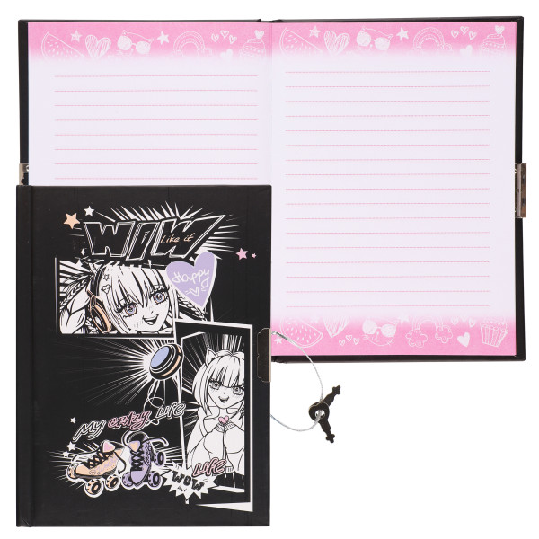 Записная книжка А5 56л.лин. Тайны аниме, тв обл, на замке