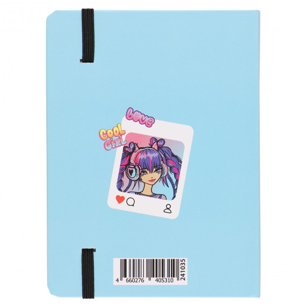 Записная книжка  А6 64л.лин. тв обл. Cool girl, на резинке