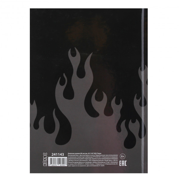Записная книжка А5 80л.кл. Токио, тв.обл, склейка