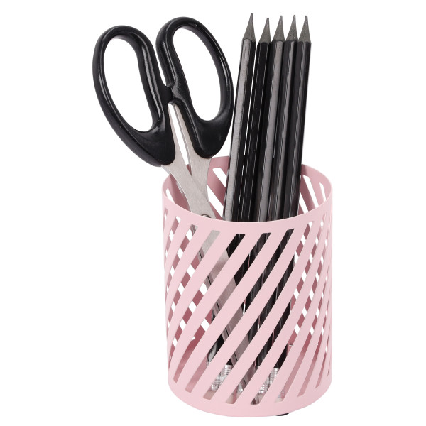 Подставка-стакан настол. д/канц принадл.металлическая  Macaroons розовый